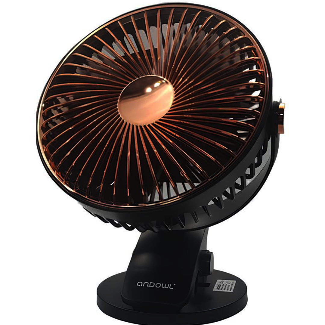 Вентилятор на аккумуляторе и прищепке Andowl Desktop clip fan Q-F600 Черный (96d4b4f5)