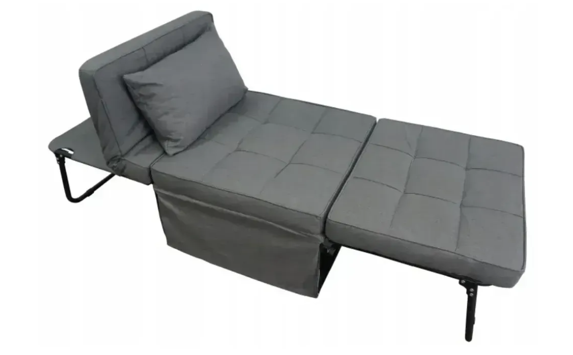 Пуф-кровать раскладной Bass Polska 2в1 186х73 см Серый (BH 31020)