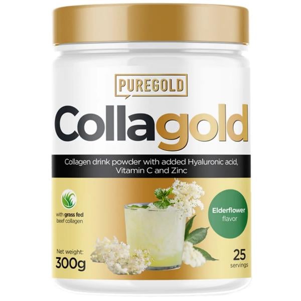 Хондропротектор для спорта Pure Gold Protein Collagold 300 г 25 порций Elderflower (000021970) Хондропротектор для спорта Pure Gold Protein Collagold 300 г 25 порций Elderflower (000021970)