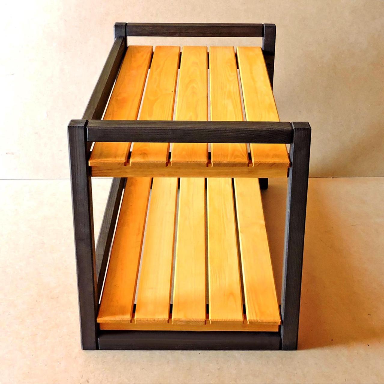 Стеллаж кухонный из дерева Фанбим 2 Венге/Карри (СТА-21131203) - фото 3