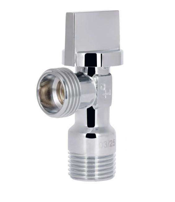 Кран приборный Thermo Alliance Base Арко 1/2" НН хром угловой латунный (SD185W1515)