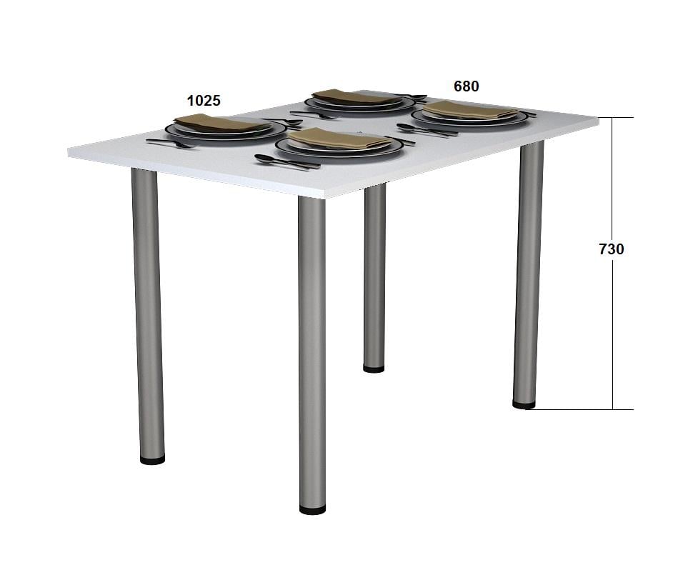 Стіл кухонний розбірний Гамма стиль Фуршет 1025x680x730 мм Білий - фото 3