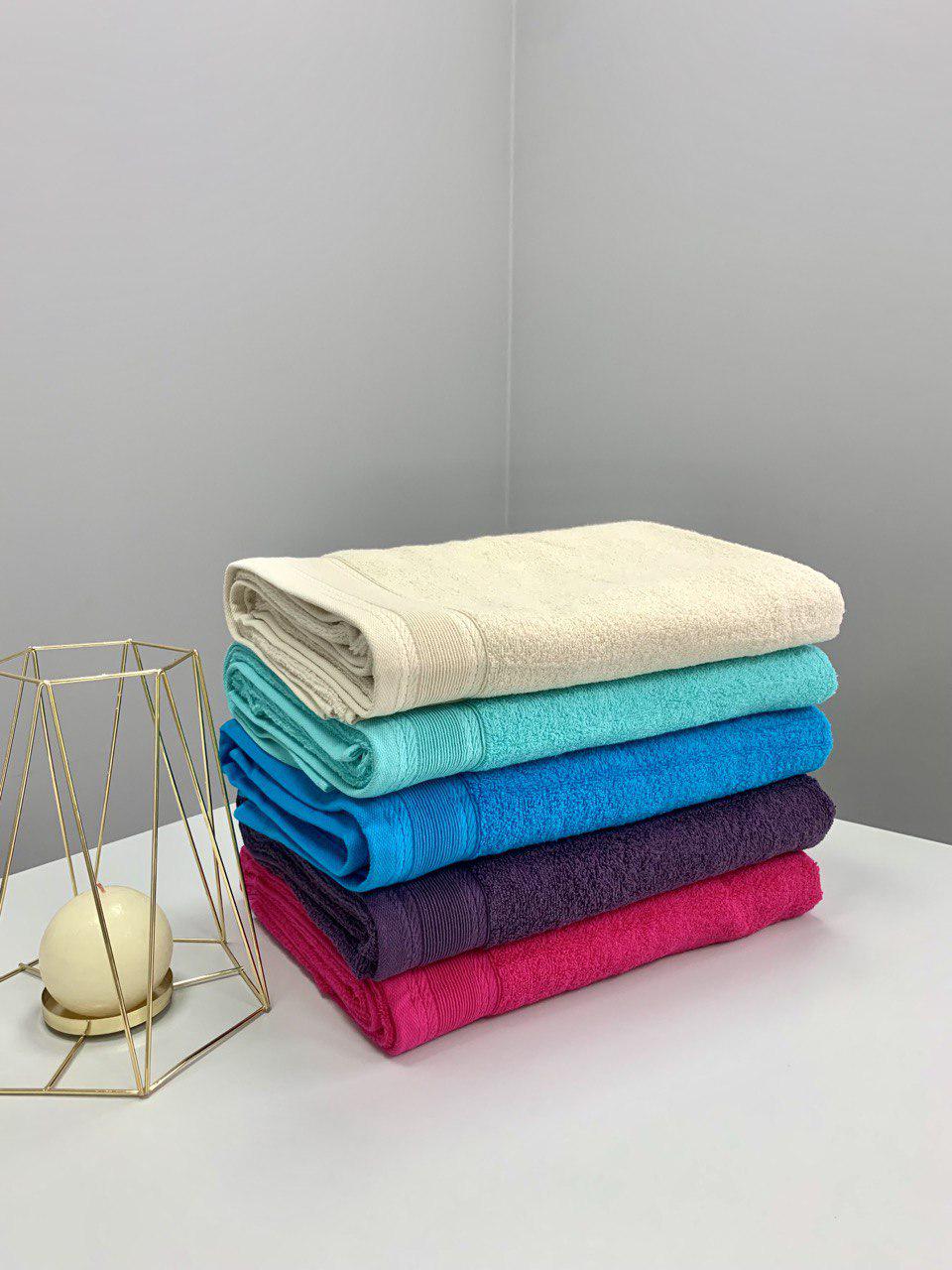 Полотенце махровое с бордюром 400г/м2 100х150 см Бирюзовий (9900227) - фото 7