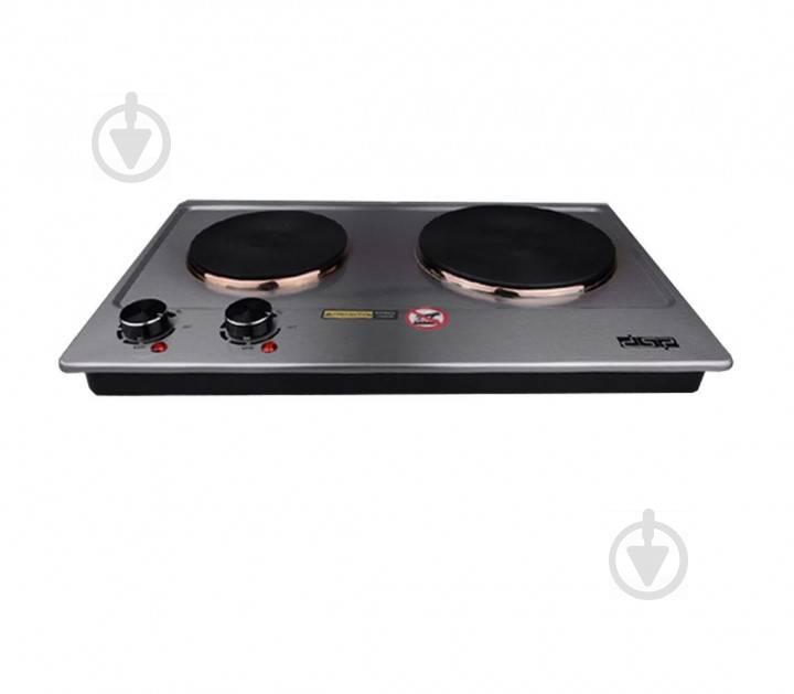 Настольная плита электрическая на 2 конфорки DSP KD-4047 1500W Steel (112662)