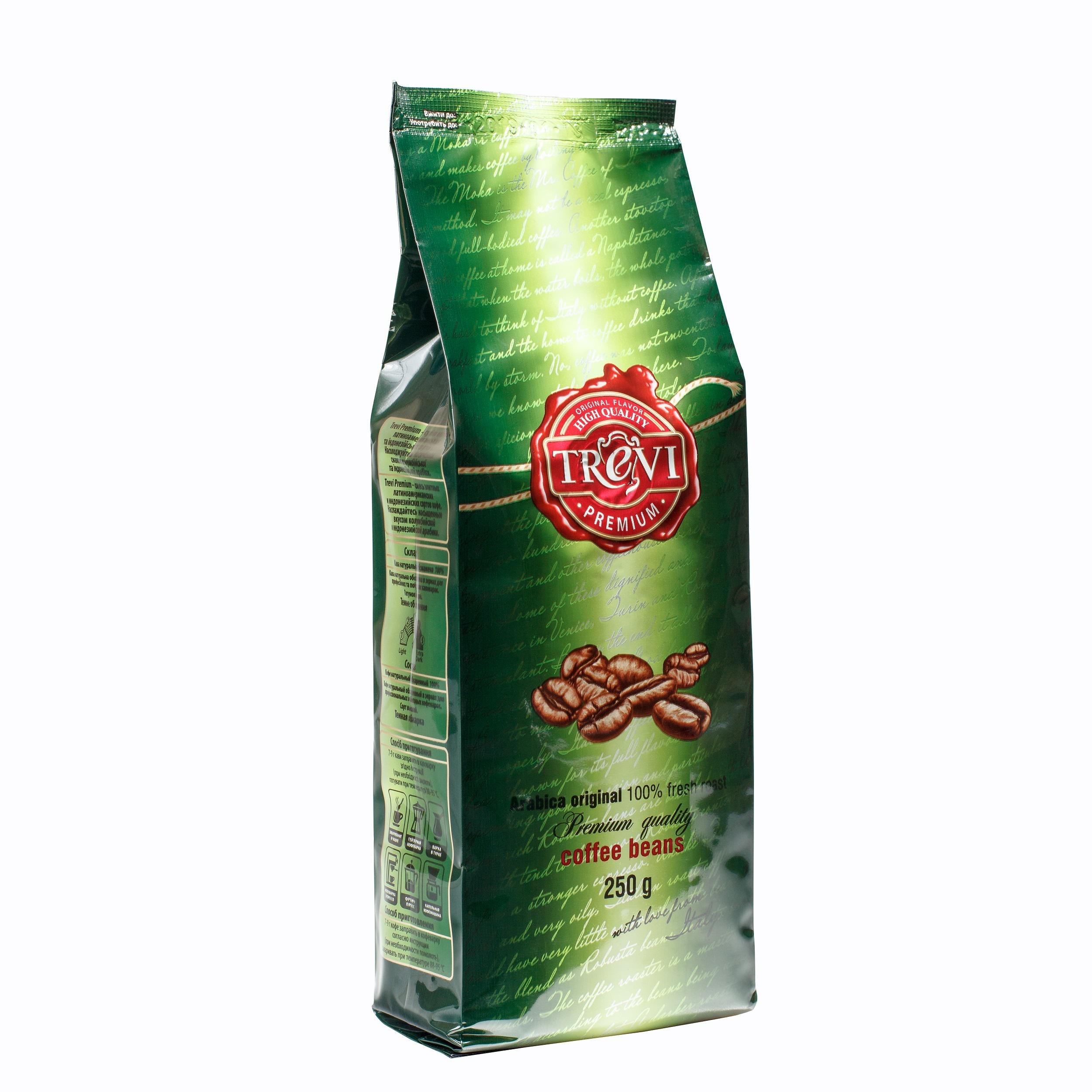Кава в зернах Trevi Premium 100% Арабіка 250 г 10 шт. (762208)