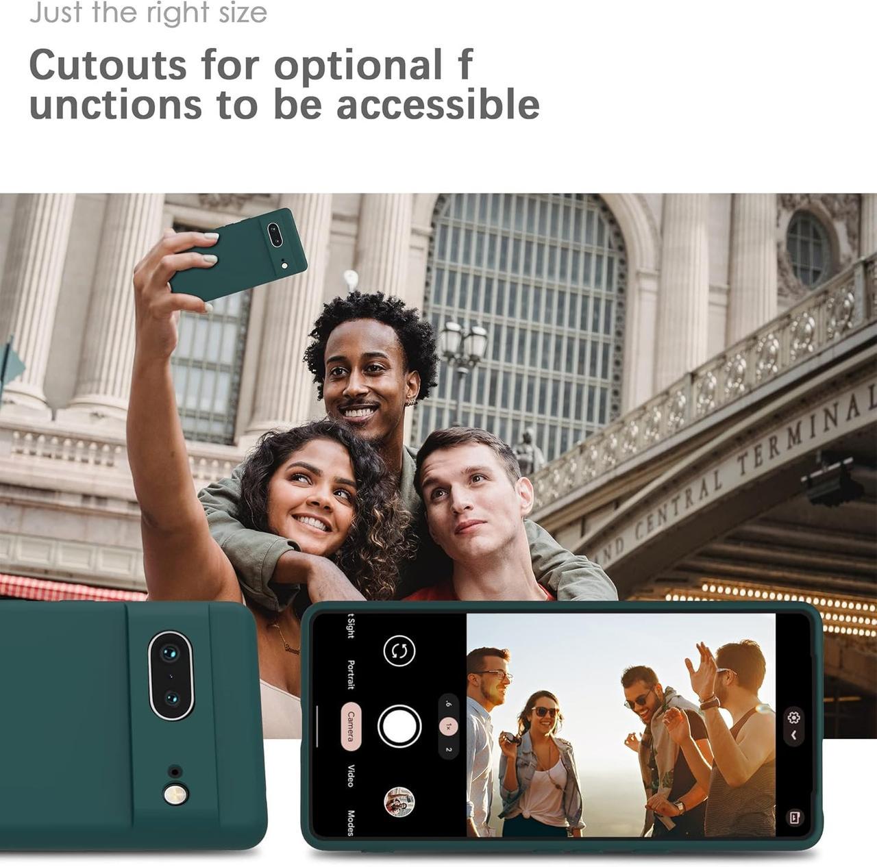 Силиконовый чехол для Google Pixel 6 (с микрофиброй внутри) Темно-зелёный - фото 5 Силиконовый чехол для Google Pixel 6 (с микрофиброй внутри) Темно-зелёный - фото 5