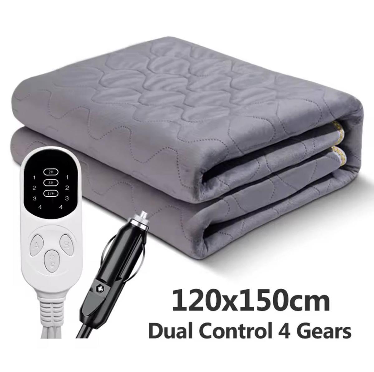 Електропростирадло 12V в машину від прикурювача 120х150 см Сірий (d0n-cnf-1uk) - фото 2 Електропростирадло 12V в машину від прикурювача 120х150 см Сірий (d0n-cnf-1uk) - фото 2