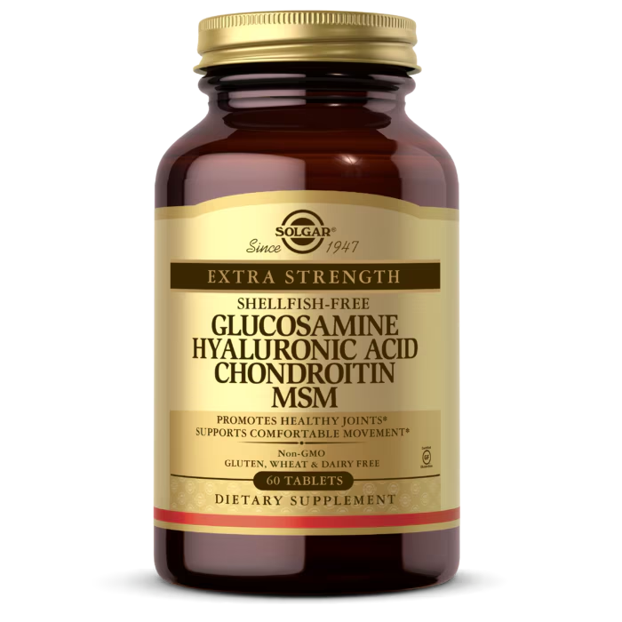 Глюкозамин и хондроитин Solgar Glucosamine Hyaluronic Acid Chondroitin MSM 60 табл. (SOL-01316)
