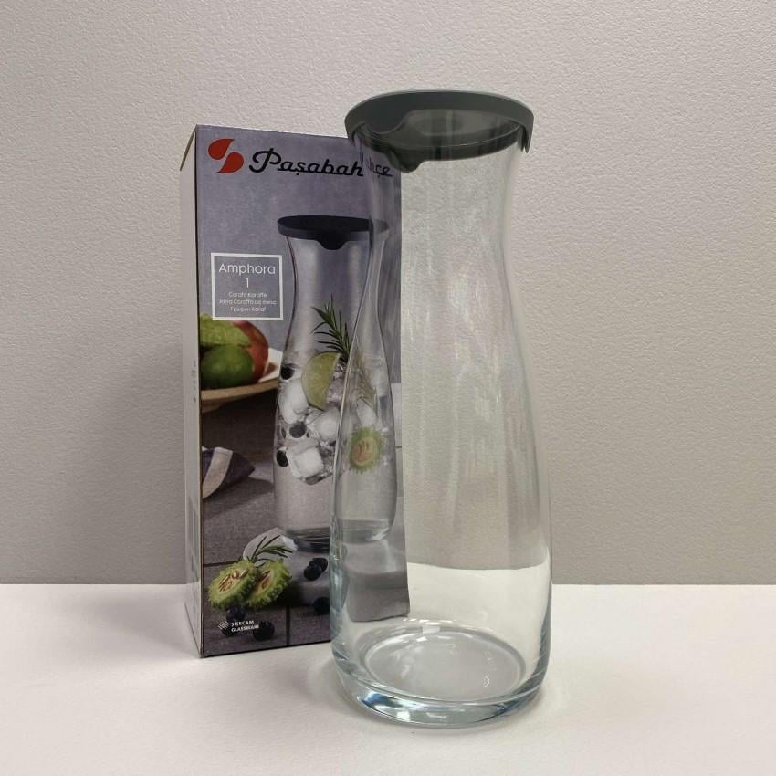 Графин стеклянный Pasabahce Amphora с силиконовой крышкой 25 см 1180 мл (43813) - фото 1 Графин стеклянный Pasabahce Amphora с силиконовой крышкой 25 см 1180 мл (43813) - фото 1