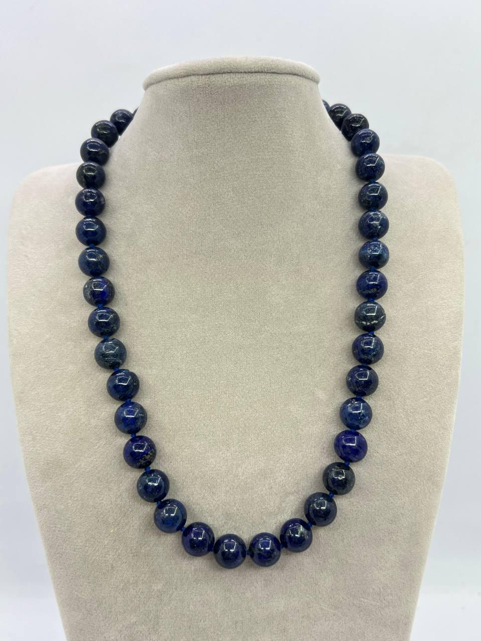 Бусы лазурит 10 мм 42 см Синий (11810)