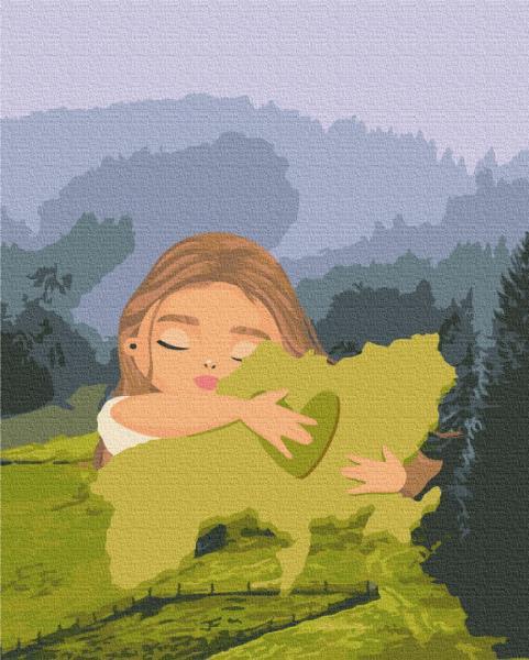 Картина за номерами Brushme Моє серце Україна 40х50 см у термопакеті (BS53233)