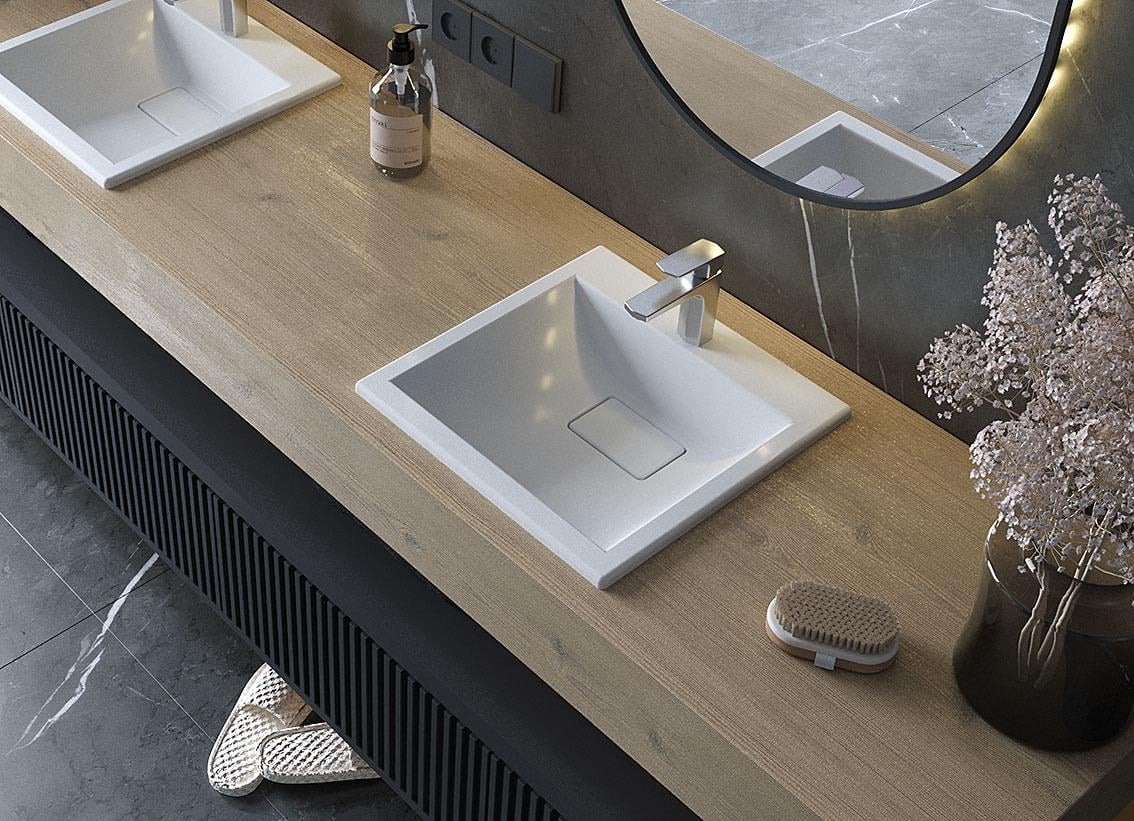 Умивальник накладний Status Neil Low 40 White (33368584)