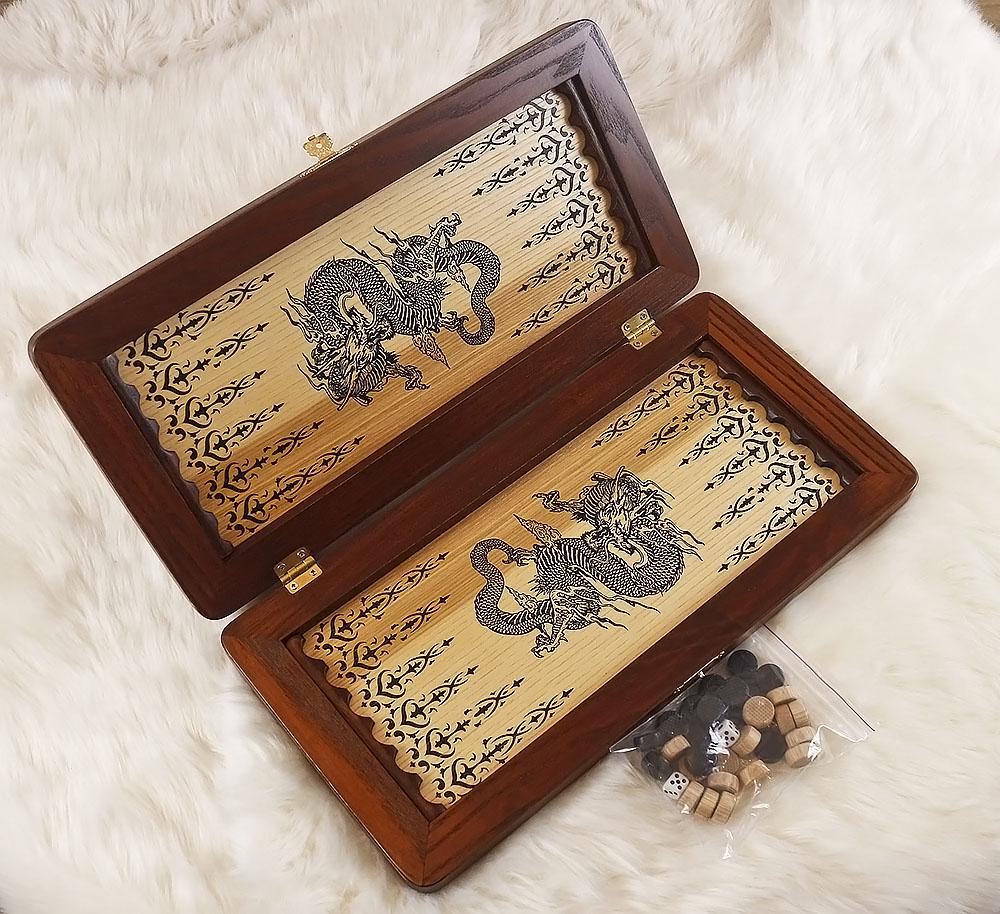 Нарды малые "Дракон китайский" 410x415 мм Гранд Презент 31140-10