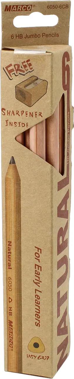 Карандаши графитные толстые Natural Jumbo 6 шт.