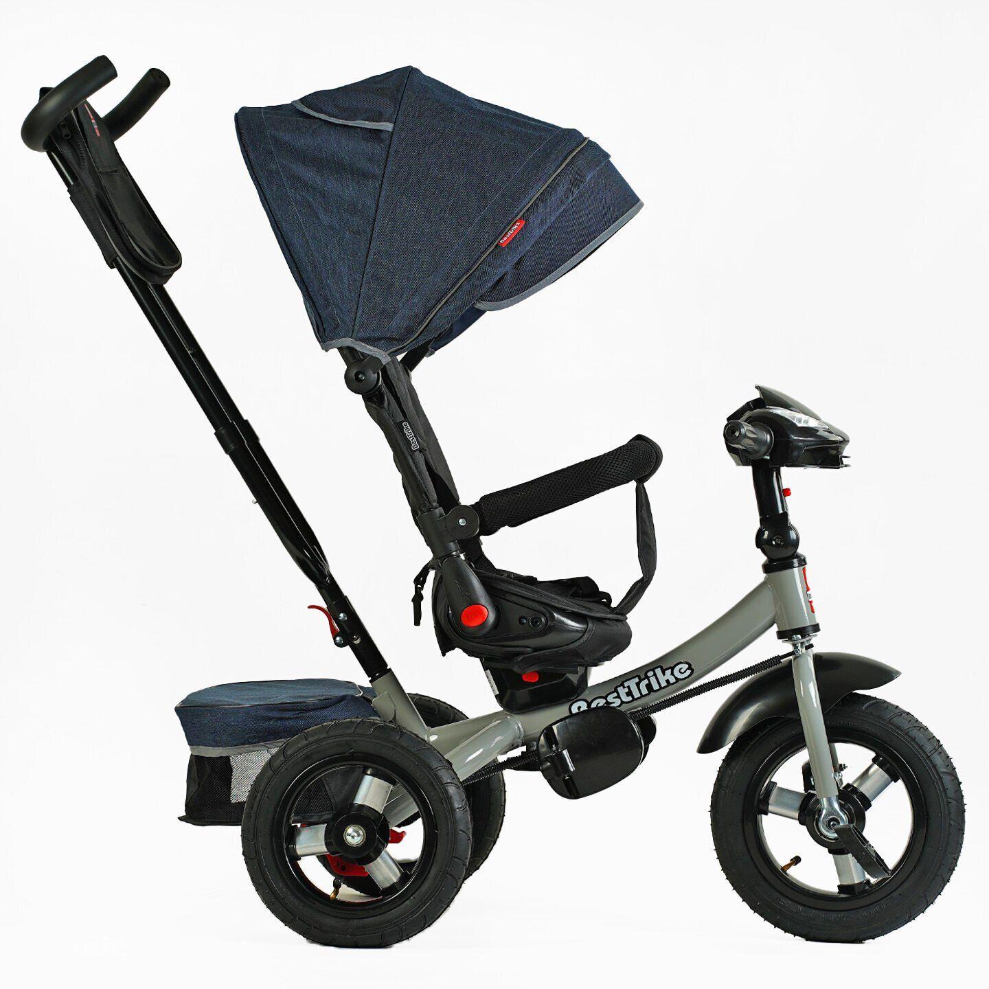 Велосипед дитячий триколісний Best Trike 6088 F надувні/фара з USB/пультом/батьківською ручкою Синій (714-96) - фото 2 Велосипед дитячий триколісний Best Trike 6088 F надувні/фара з USB/пультом/батьківською ручкою Синій (714-96) - фото 2