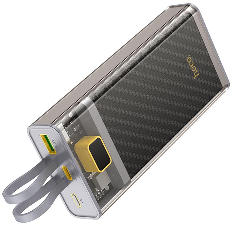 Повербанк Hoco J104A Discovery Edition 22,5W with cable 20000 mAh Gray (00000067635_1) - фото 4 Повербанк Hoco J104A Discovery Edition 22,5W with cable 20000 mAh Gray (00000067635_1) - фото 4