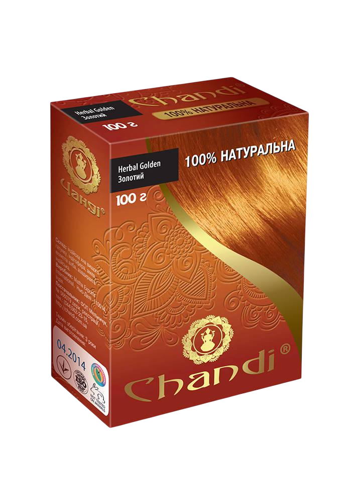 Фарба для волосся лікувальна аюрведична Chandi 100 г Золотий