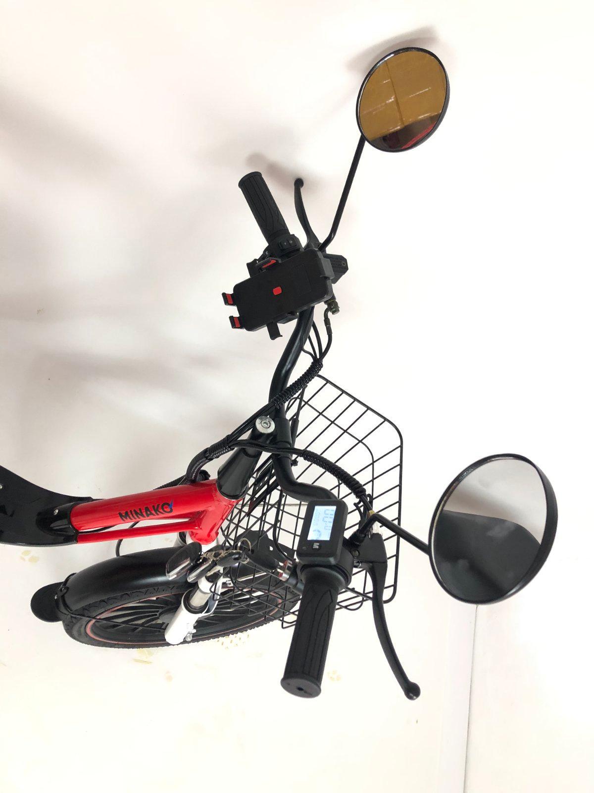 Електровелосипед двомісний MINAKO V4 PRO 500W/60V/18Ah із заднім амортизатором Червоний - фото 5