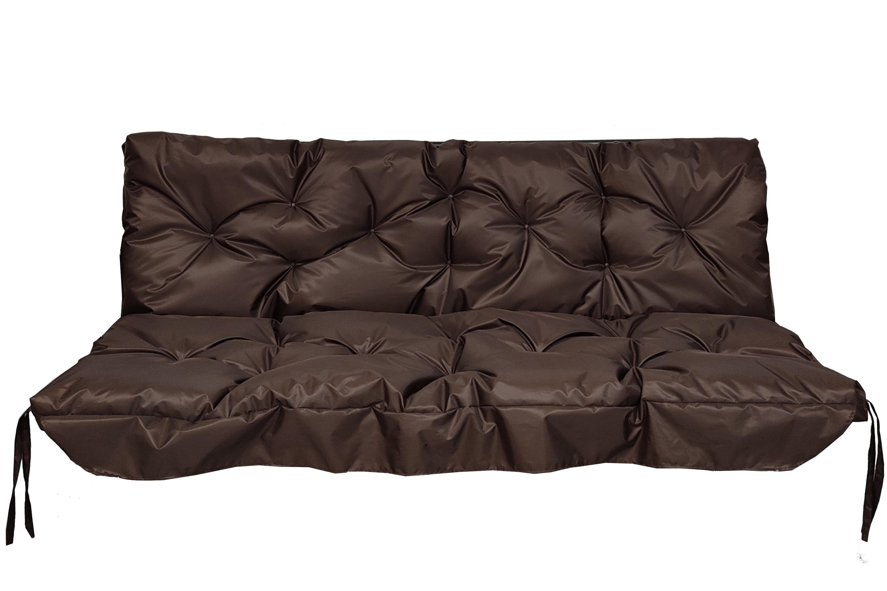 Матрас для качелей водоотталкивающий eGarden LOFT стеганый 150x110x8 см Коричневый (5757) - фото 1