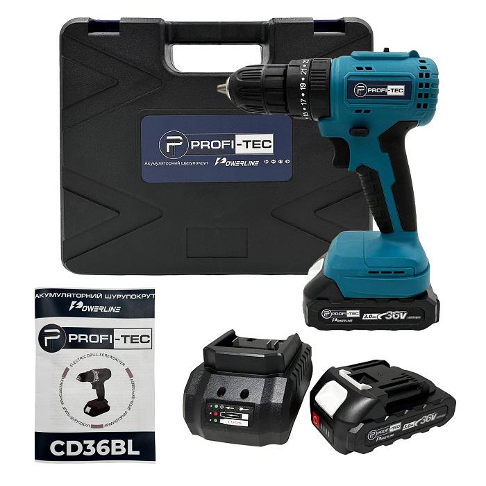 Шуруповерт аккумуляторный PROFI-TEC CD36BL - фото 4