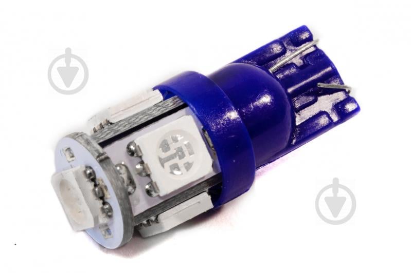 Светодиодная лампа AllLight T10  5 диодов 5050 W2,1x9,5d 12V BLUE