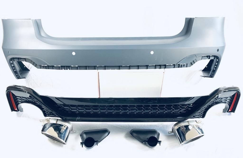 Бампер задний в сборе RS-Style GT Tuning для Audi A7 2018- гг. пластик под покраску (132031)