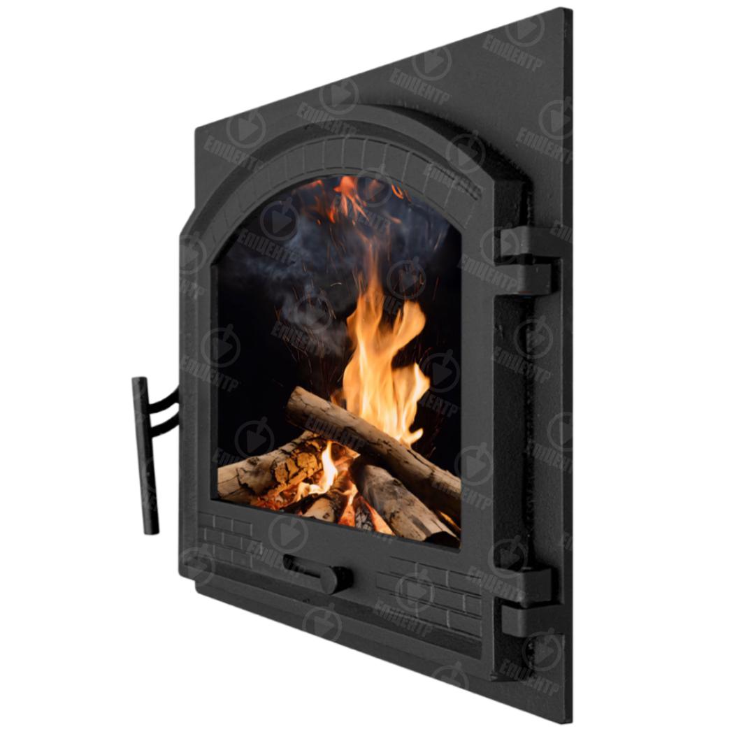 Дверцята пічні Булат Замкова зі склом чавунні з регулятором тяги XL 490х420 мм - фото 2 Дверцята пічні Булат Замкова зі склом чавунні з регулятором тяги XL 490х420 мм - фото 2