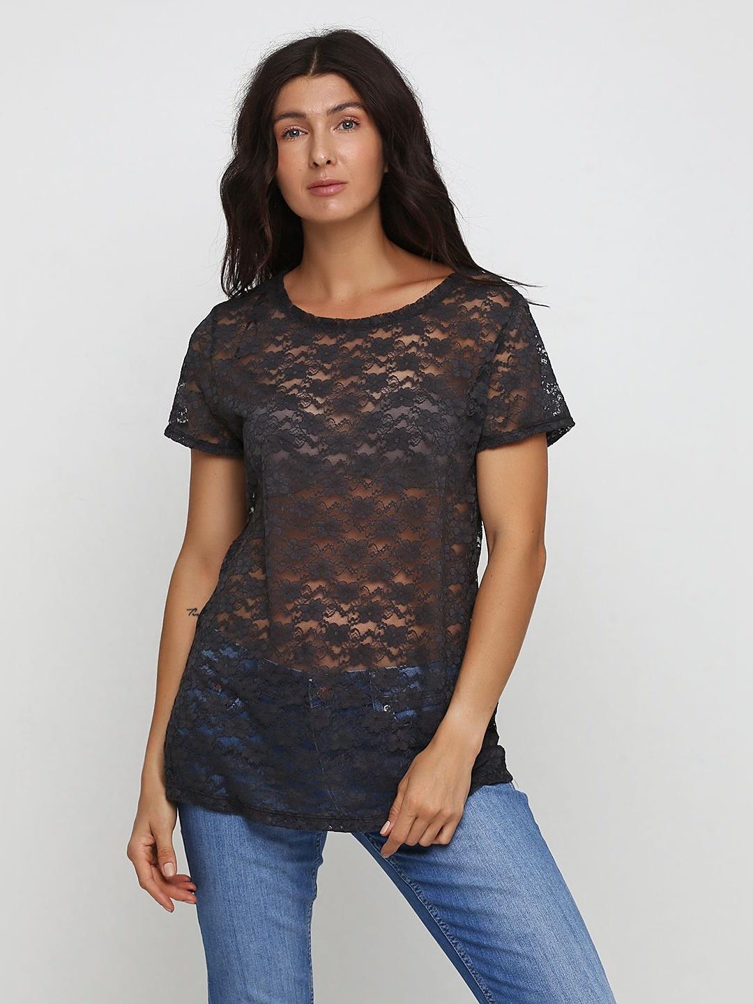 Блуза H&M L Темно-сірий (11121797927)