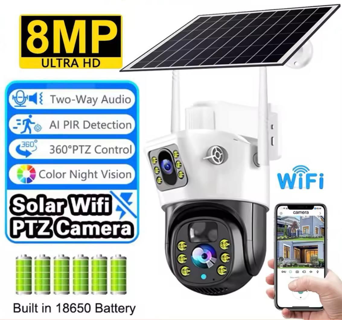 Камера внешнего видеонаблюдения UK Wi-FiC V380 Pro поворотная/аккумуляторная с солнечной панелью (2371004757) - фото 3