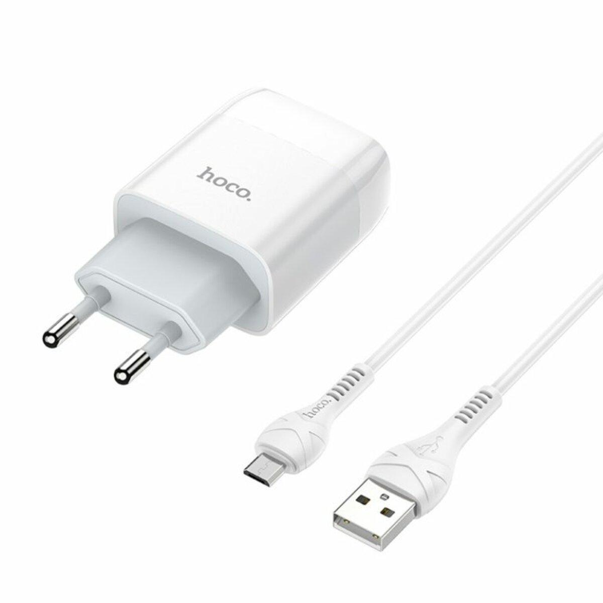 Зарядное устройство Hoco C73A Glorious Dual Port Charger Set 2,4 A USB to MicroUSB White (6931474713063) Зарядное устройство Hoco C73A Glorious Dual Port Charger Set 2,4 A USB to MicroUSB White (6931474713063)