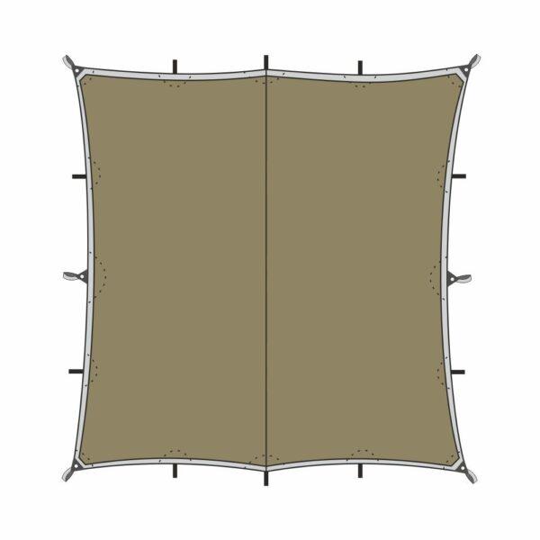 Тент Sevengear Roof с катенарным кроем фурнитура nexus line-lock 630 г 3х3 м (T3x3) - фото 3