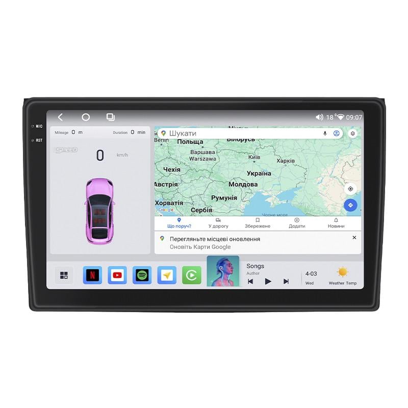 Автомагнитола штатная Lesko QLED CarPlay/4G/Wi-Fi/GPS/360° для Audi S4 II B6 2002-2004 4/64Gb 9" (2329701356)