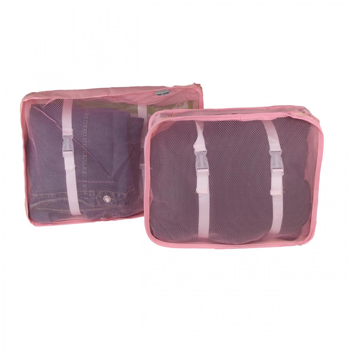 Комплект дорожных органайзеров из нейлона 8в1 для чемодана/рюкзака и ручной клади Розовый (КДО-40-13) - фото 5