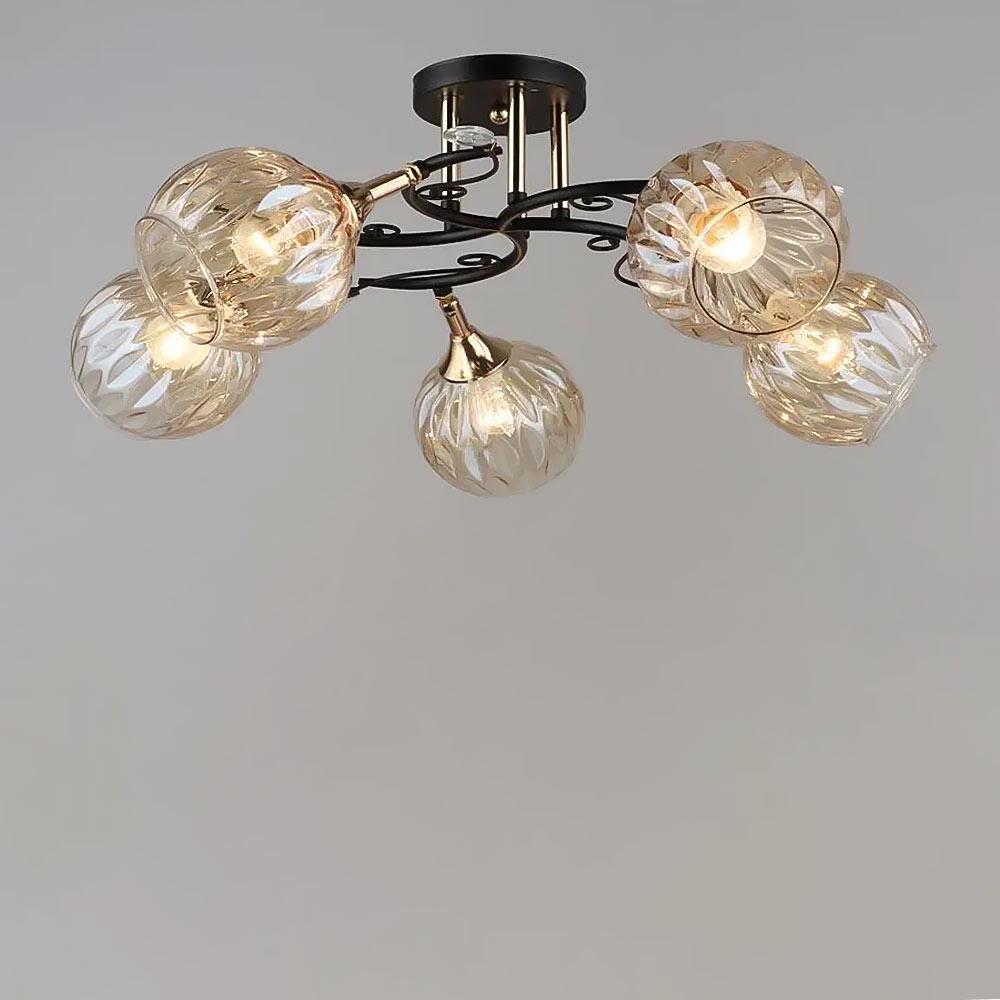 Люстра потолочная Light House SR-19161/5 BK+FGD E27 600х240 мм Черный/Золотой (78154) Люстра потолочная Light House SR-19161/5 BK+FGD E27 600х240 мм Черный/Золотой (78154)