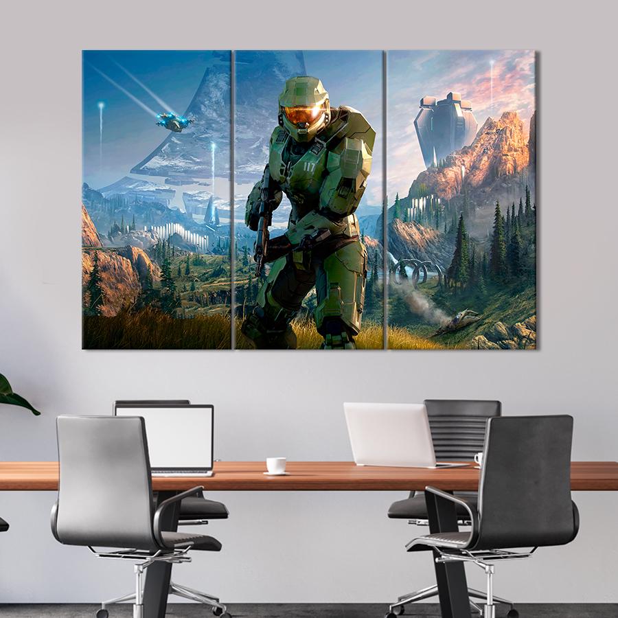 Настенний декор Мистер Чиф на далекой планете Halo Infinite 156x100 см (A214-3)