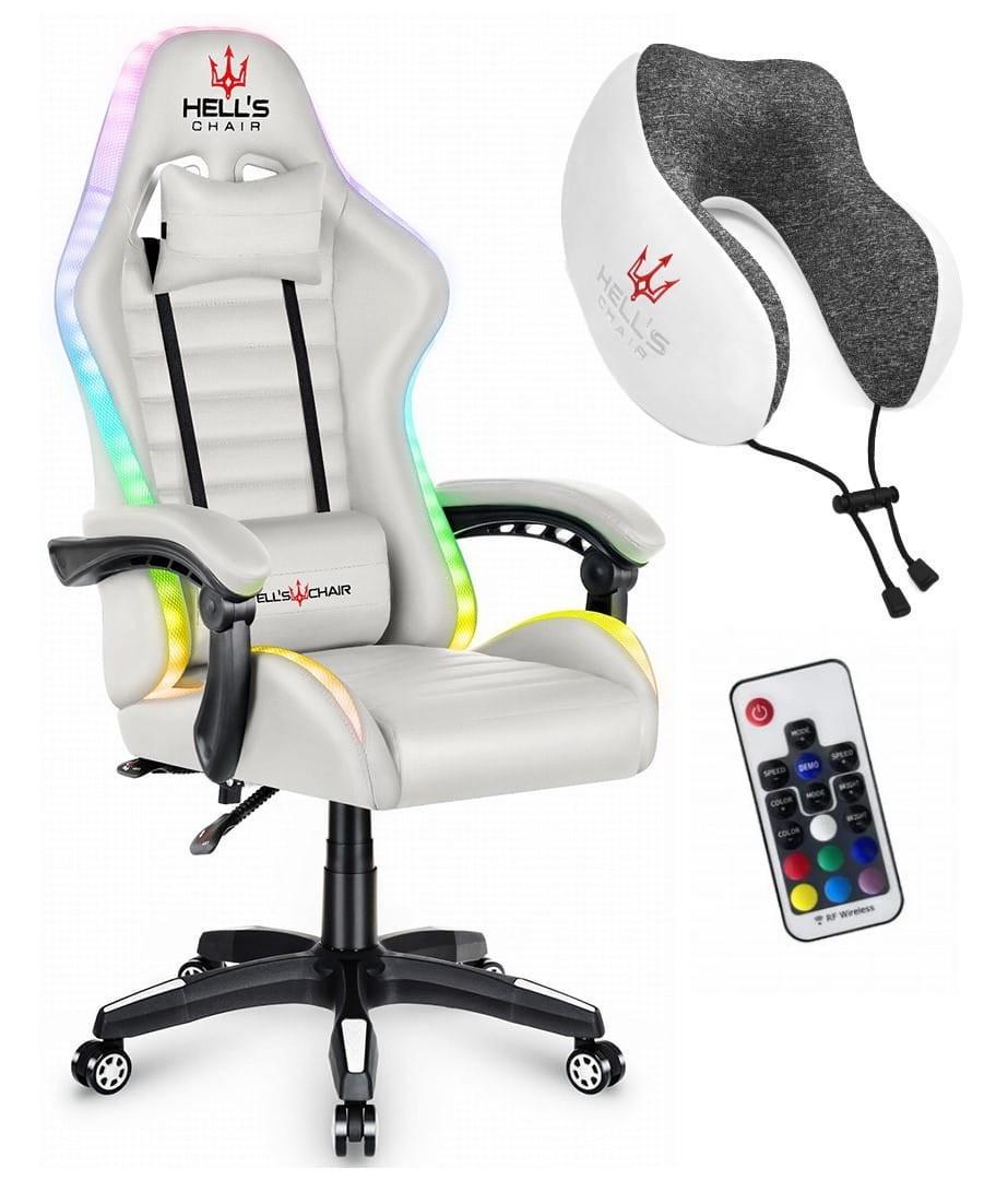 Кресло компьютерное Hell's HC-1003 LED RGB White (15366709)