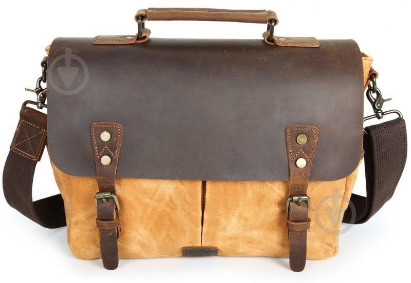 Деловой портфель в сочетании с кожей Vintage 20120 Рыжий