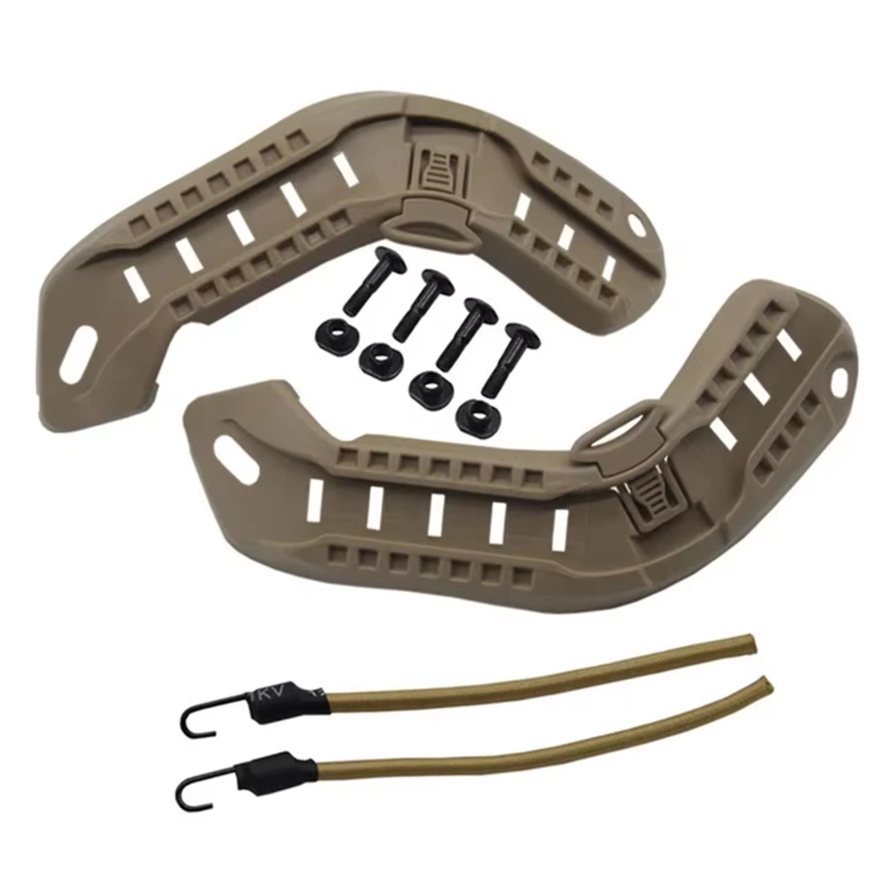 Рейки бічні для кріплення навушників/ліхтарів/маячків на бронешлі Mich2000 Койот