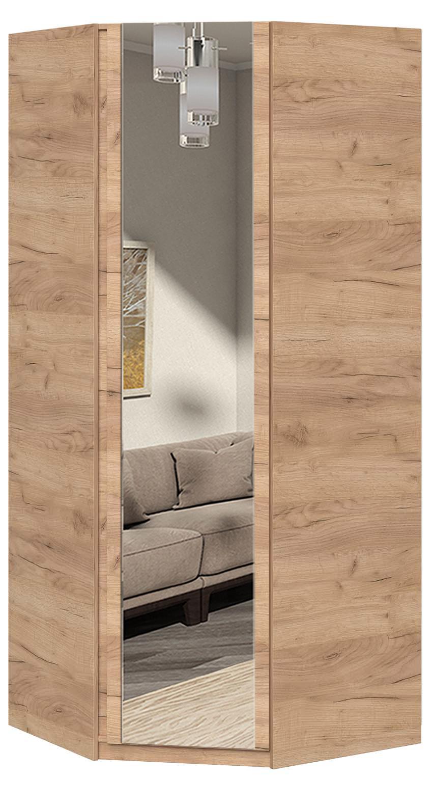 Шафа кутова з дзеркалом Майстер Форм Брайт 850х520х2000 мм Дуб крафт золотий (32175) - фото 1