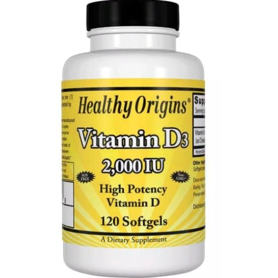 Витамин D Healthy Origins Vitamin D3 2,000 IU 120 Softgels (HO15374)