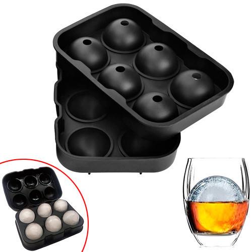 Форма для льоду силіконова Кульки 6 комірок 4,5 см Black (285091) - фото 2