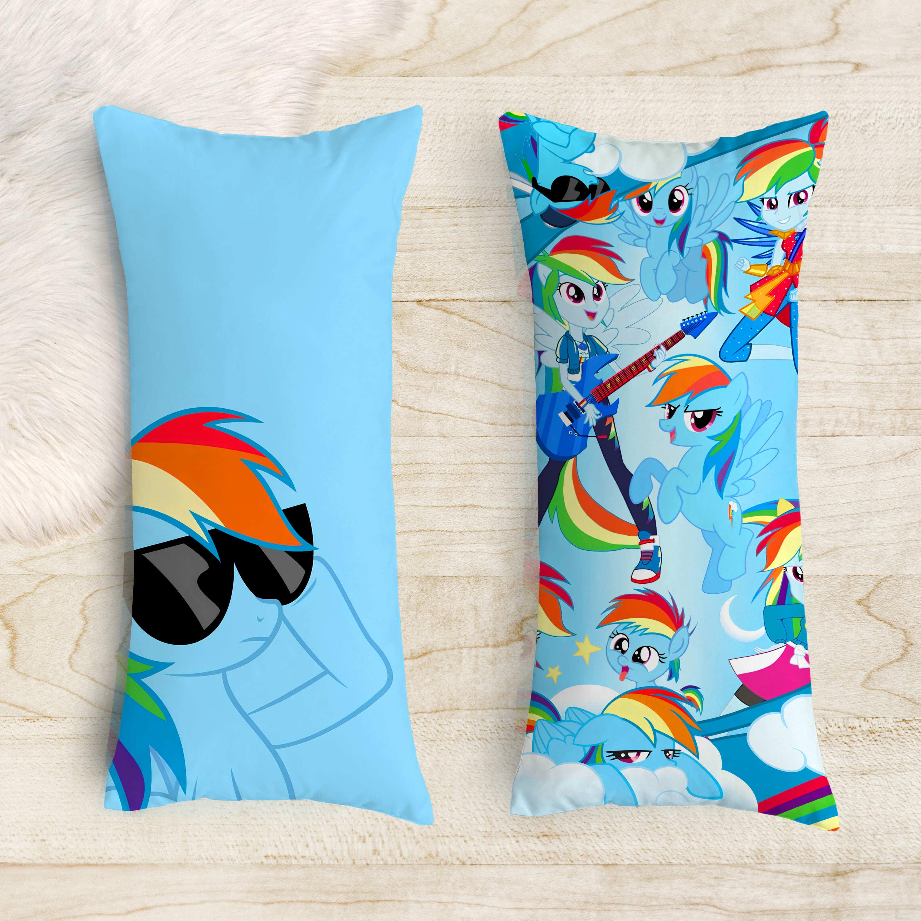 Подушка-обіймашка дакімакура дитяча Мій маленький поні Райдуга 40х100 см