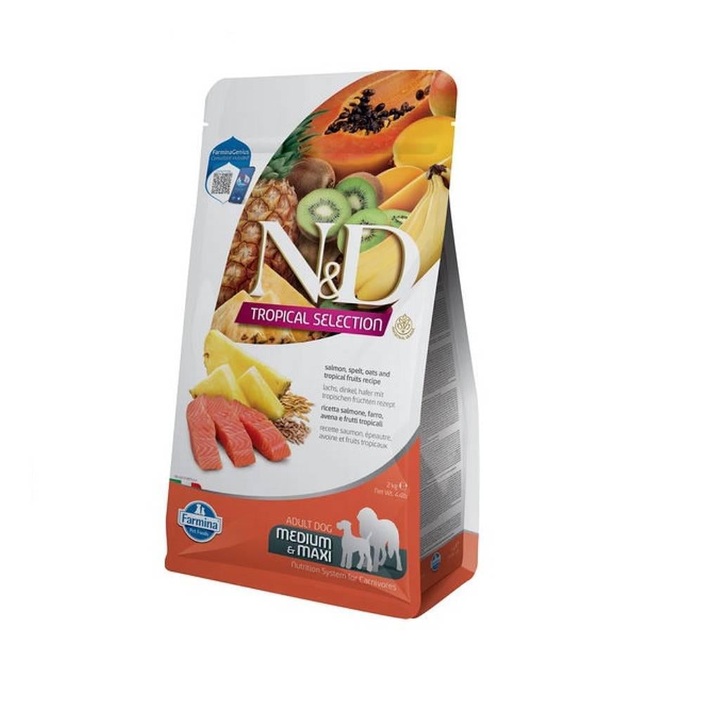 Корм для собак сухий Farmina N&D Tropical Selection для середніх і великих порід з лососем та тропічними фруктами 2 кг - фото 1