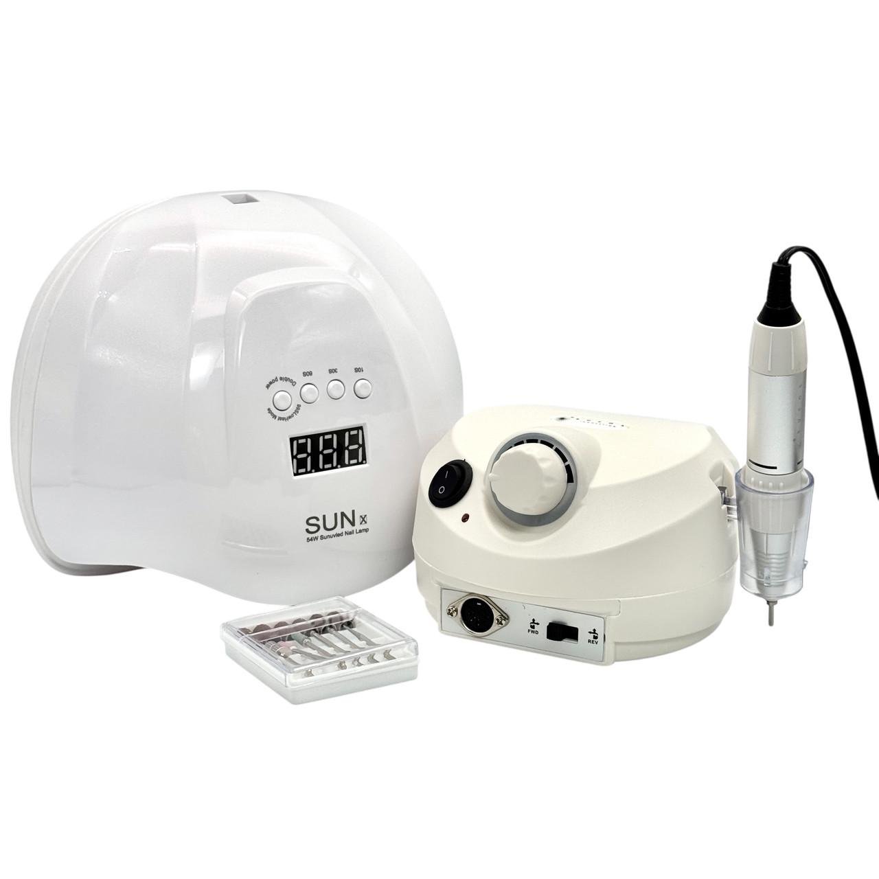 Комплект для манікюру та педикюру лампа SUN X 54W/фрезер ZS-601 PRO (2713046752)