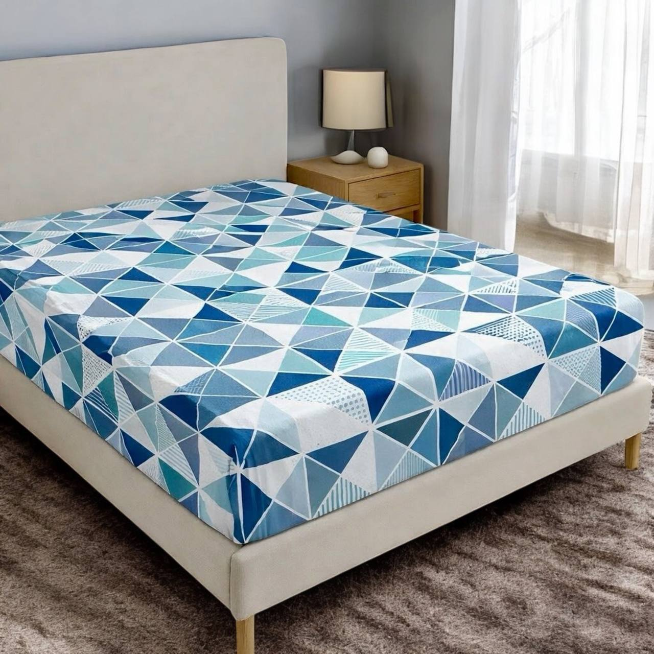 Простынь Strange triangles на резинке бязь 90х200 см (GLux-0201ST/x90)