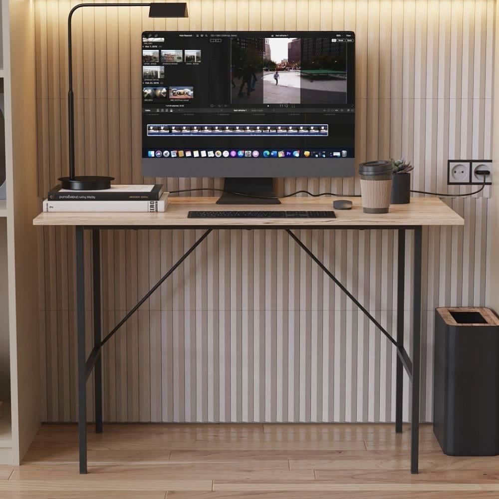 Письменный стол Ferrum-decor Line Тайм металл/ДСП 16 мм 750x1000x500 мм Черный/Дуб Сан-Марино (FRD-104865) Письменный стол Ferrum-decor Line Тайм металл/ДСП 16 мм 750x1000x500 мм Черный/Дуб Сан-Марино (FRD-104865)