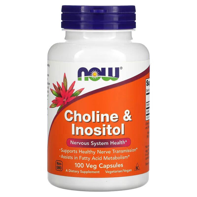 Холин с инозитолом NOW Choline  Inositol 100 вег. капс.