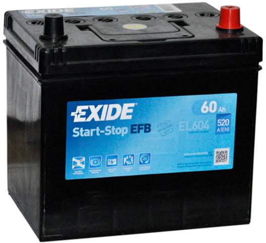 Аккумулятор EXIDE START-STOP EFB R EN520 60 Ah-12 V 230х173х222 мм (EL604) Аккумулятор EXIDE START-STOP EFB R EN520 60 Ah-12 V 230х173х222 мм (EL604)