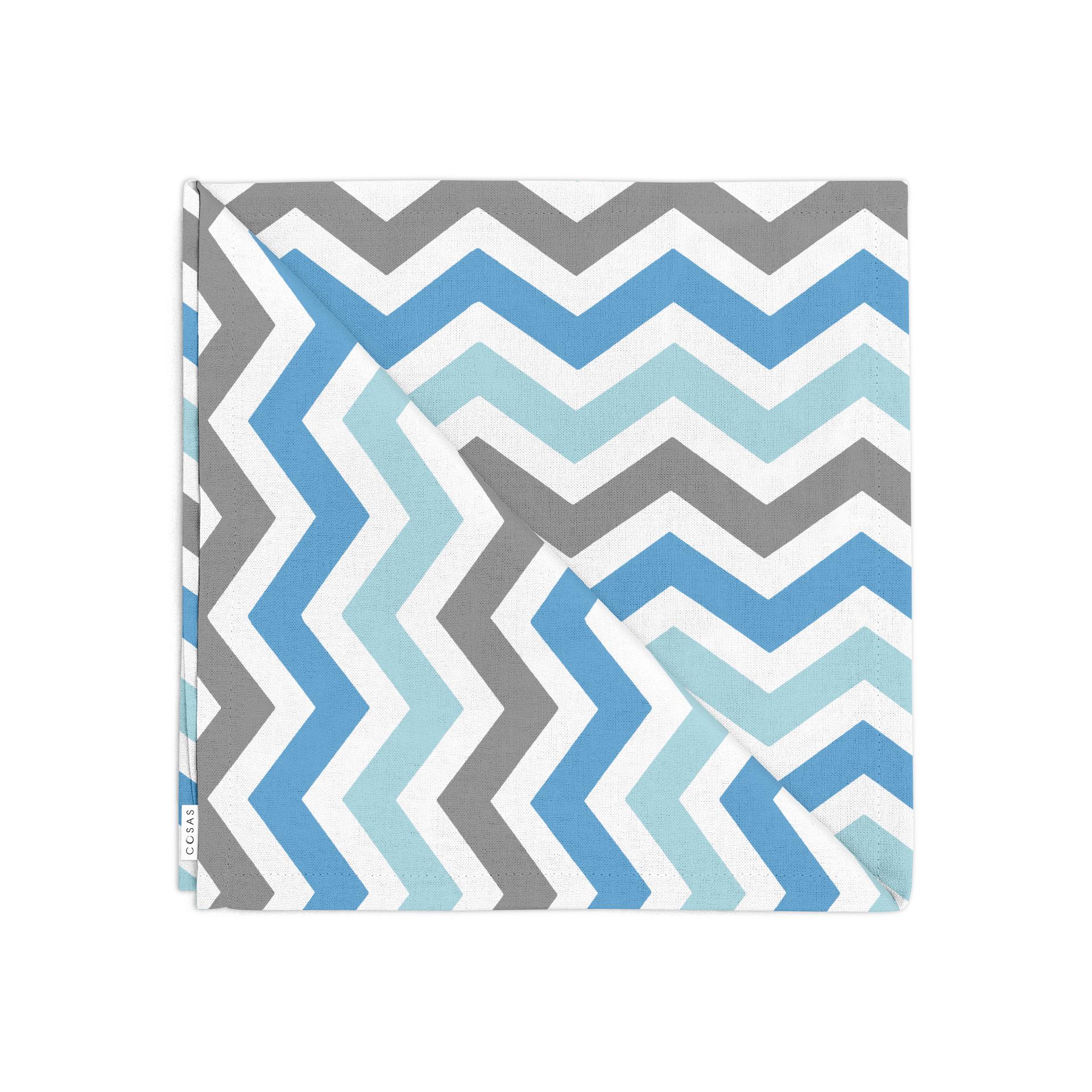 Набор из 2-х салфеток Cosas 30х30 см Zig Grey Blue (4822052066928)