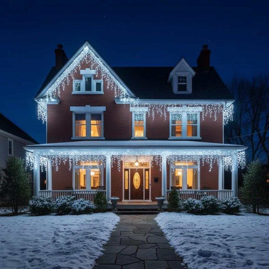 Гірлянда мережна Бахрома вулична 20 м 335 LED діодів зовнішня від мережі чорна нитка колір світла Білий (20MBW) - фото 4 Гірлянда мережна Бахрома вулична 20 м 335 LED діодів зовнішня від мережі чорна нитка колір світла Білий (20MBW) - фото 4